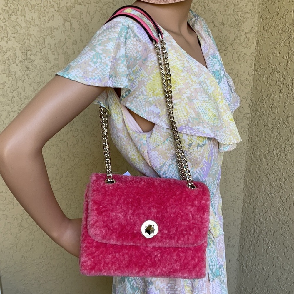 Kate Spade Natalia Foux Fur small flap crossbody - Picture 11 of 16